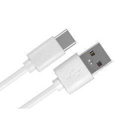 Kabel USB Type-C 2A 2m płaski biały