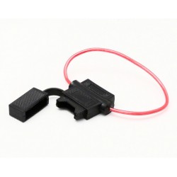 OPRAWA BEZPIECZNIKA ATC Z OSŁONĄ HERMETYCZNĄ NA KABLU 0,75mm CZERWONYM WS-5 0092/075