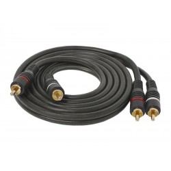 Kabel 2x2 RCA wtyki pozłacane 1.5m HQ czarny