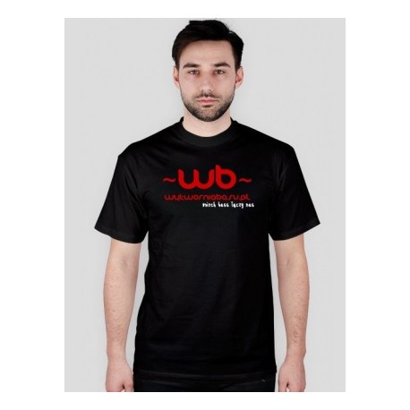 koszulka t-shirt Wytwórnia Basu z logo ~WB~ napis czerwony