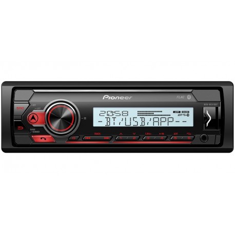 RADIO PIONEER MVH-MS410BT BEZ CD/USB+BT+IPHON RED MARINE