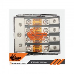 Oprawa bezpiecznika rozdzielacz SP Audio SPMANL-04 + bezpieczniki MINI ANL