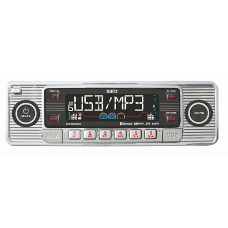 RADIO SAM.DIETZ CD RETRO200BT CD/USB/SD/BT SILVER