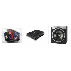 ZESTAW KICX ICQ300B + RTS 2.60 SUBWOOFER I WZMACNIACZ + KABLE PK 208