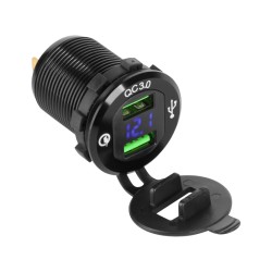 Ładowarka 2xUSB z funkcją Quick Charge i miernik napięcia Peiying PY-CHR0004