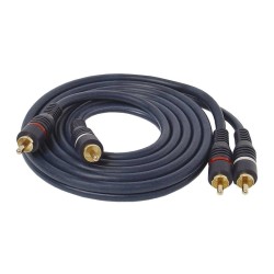 Kabel 2x2 RCA wtyki pozłacane 1.5m HQ