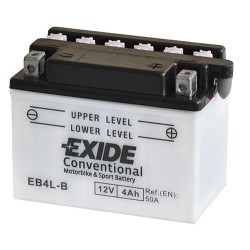 AKUMULATOR MOTOR EXIDE 12V 4AH 50A YB4L-B/EB4L-B [121X71X93]